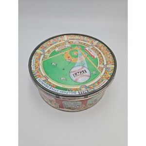Vintage Eagle Nuts Baseball Ballpark Style Peanuts Themed 7" Tin (Used)